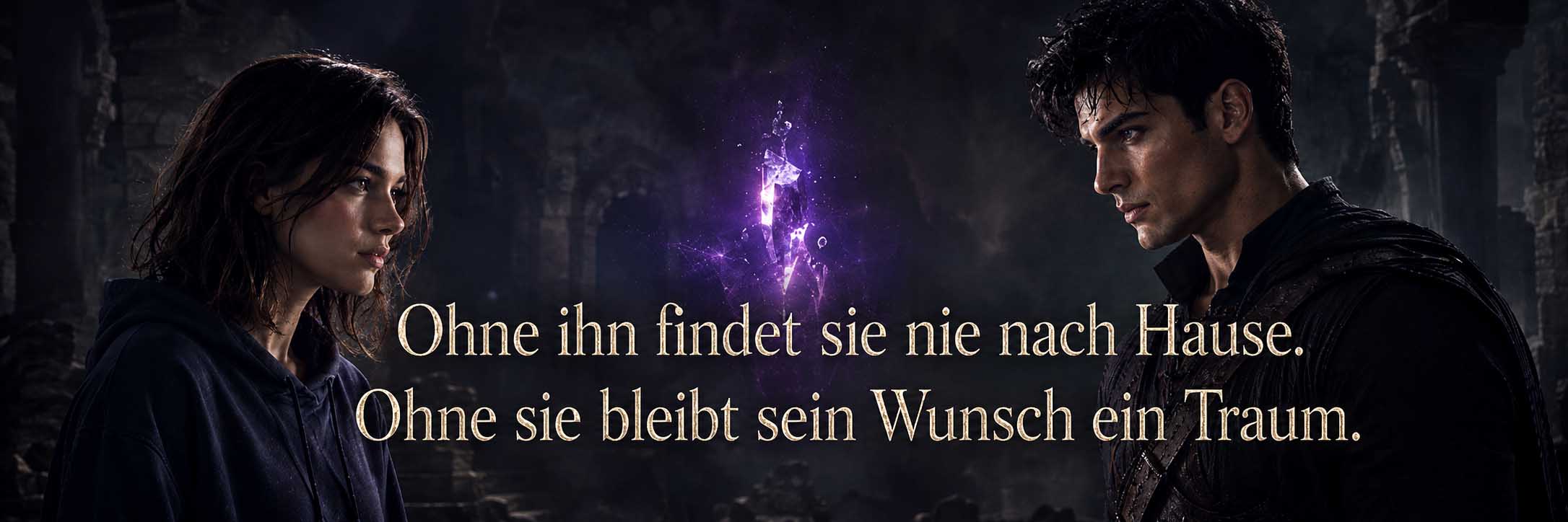 Gwen und Tares stehen sich gegenüber: Ohne ihn findet sie nie nach Hause. Ohne sie bleibt sein Wunsch ein Traum.