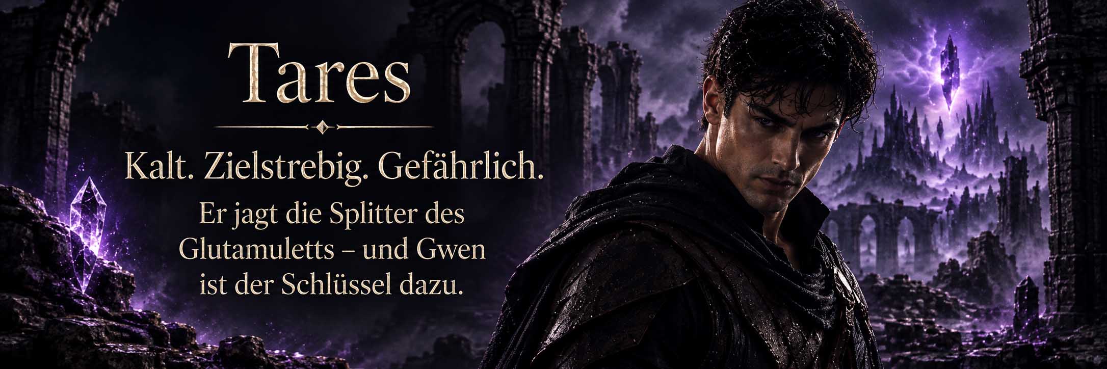 Tares: kalt, zielstrebig und gefährlich auf der Jagd nach den Splittern des Glutamuletts.